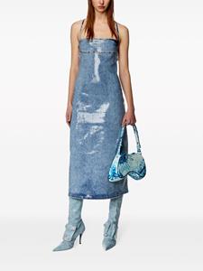 Diesel De-Held-S distressed denim dress - Blauw