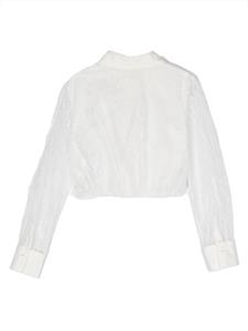 Elisabetta Franchi La Mia Bambina Shirt met kant - Wit