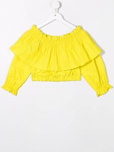 msgmkids MSGM Kids Off-shoulder blouse - Geel