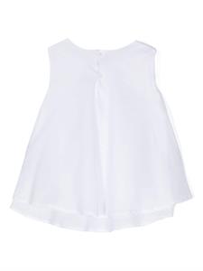 ilgufo Il Gufo Polotop met geborduurde bloemen - Wit