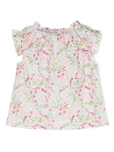 ilgufo Il Gufo Popeline shirt met bloemenprint - Wit
