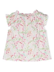 Il Gufo Popeline shirt met bloemenprint - Wit