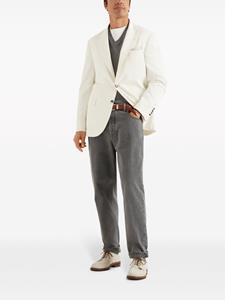 brunellocucinelli Brunello Cucinelli Trui met V-hals - Grijs