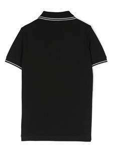 stoneislandjunior Stone Island Junior Katoenen poloshirt met Compass-patroon - Zwart