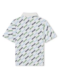 kenzokids Kenzo Kids Poloshirt met logoprint - Wit