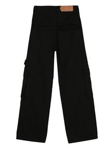 GCDS Cargo broek met wijde pijpen - Zwart