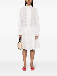 ermannoscervino Ermanno Scervino Mini-jurk met geborduurde bloemen - Wit
