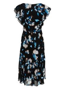 DKNY Midi-jurk met bloemenprint - Zwart