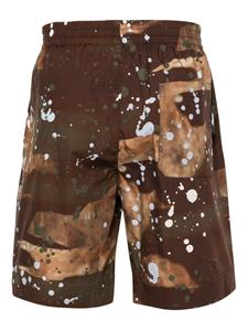 MSGM Shorts met verfspatten - Bruin