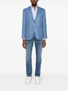 BOSS Mid waist straight jeans - Blauw