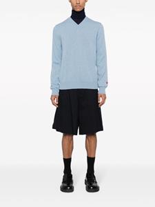 Comme Des Garçons Play logo-appliqué wool jumper - Blauw