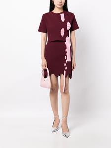 PH5 Ribgebreide mini-rok - Rood