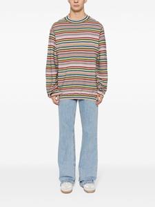 maisonmargiela Maison Margiela Gestreepte trui met uitgesneden details - Rood