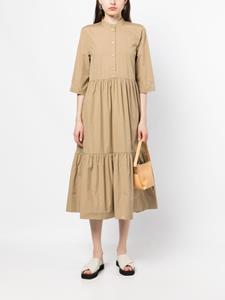 lorenaantoniazzi Lorena Antoniazzi Katoenen midi-blousejurk - Bruin