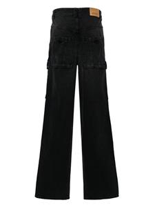 MARANT ÉTOILE Heilani mid waist jeans met logopatch - Zwart