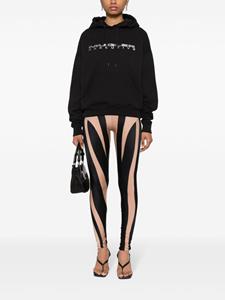 Mugler Hoodie met logo - Zwart