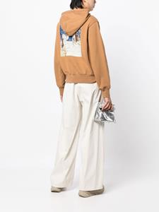 heronpreston Heron Preston Hoodie met print - Bruin