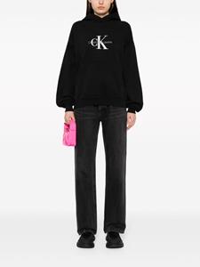 calvinklein Calvin Klein Hoodie met logoprint van katoenblend - Zwart