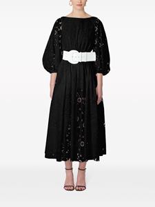 carolinaherrera Carolina Herrera Midi-jurk met pofmouwen - Zwart