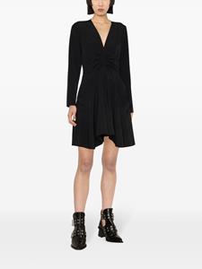 isabelmarant ISABEL MARANT Usmara mini-jurk met ruche - Zwart