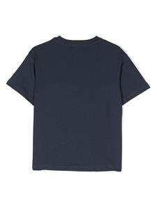 balmainkids Balmain Kids T-shirt met logoprint - Blauw
