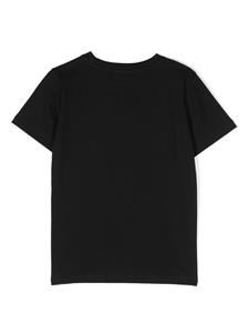 balmainkids Balmain Kids Katoenen T-shirt met logoprint - Zwart