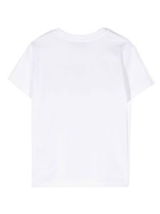 moschinokids Moschino Kids Katoenen T-shirt met tekst - Wit