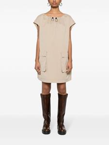 mm6maisonmargiela MM6 Maison Margiela Popeline mini-jurk - Beige