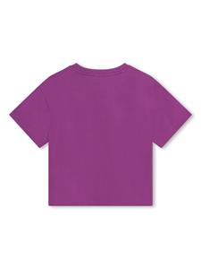 kenzokids Kenzo Kids Katoenen T-shirt met logoprint - Paars