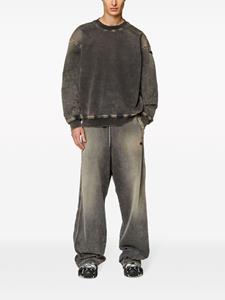 Diesel D-Krib sweater met geborduurd logo - Grijs