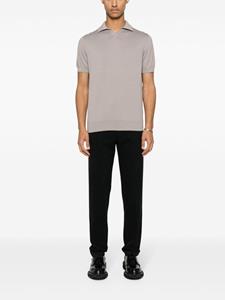 Kiton Mid waist straight chino - Zwart