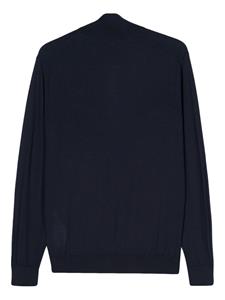 Brioni Trui met logoplakkaat - Blauw