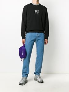 A.P.C. Sweater met logoprint - Zwart