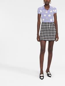 alessandrarich Alessandra Rich Mini-rok met visgraatpatroon - Wit