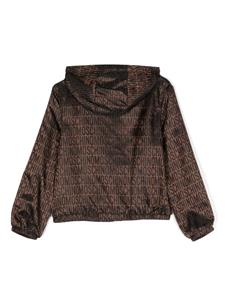 moschinokids Moschino Kids Jack met all-over logo jacquard - Bruin