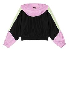 MSGM Kids Bomberjack met capuchon - Paars