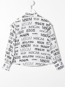 msgmkids MSGM Kids T-shirt met ruches - Wit