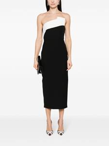 rolandmouret Roland Mouret Midi-jurk met gedrapeerde hals - Zwart