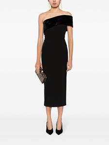rolandmouret Roland Mouret Asymmetrische midi-jurk - Zwart