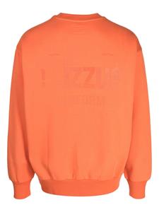 izzue Sweater met logoprint en ronde hals - Oranje