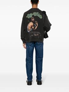 Off-White Sweater met print - Zwart