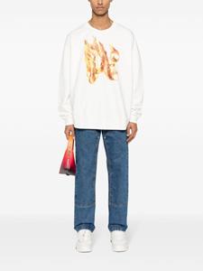palmangels Palm Angels Sweater met logovlam print - Beige