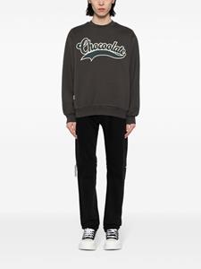 CHOCOOLATE Sweater met logo-applicatie en jersey-textuur - Grijs