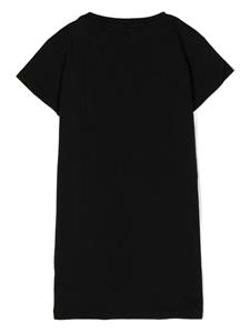 balmainkids Balmain Kids T-shirtjurk met logoband - Zwart