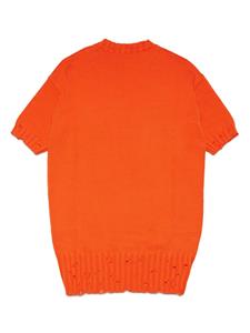 marnikids Marni Kids Gebreide jurk met geborduurd logo - Oranje
