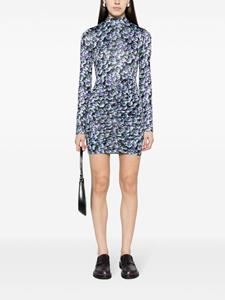 rotatebirgerchristensen ROTATE BIRGER CHRISTENSEN Satijnen mini-jurk met bloemenprint - Zwart