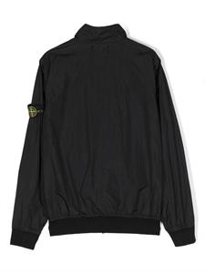 stoneislandjunior Stone Island Junior Bomberjack met Compass-logopatch - Zwart