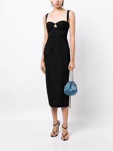 eliesaab Elie Saab Mini-jurk met gewelfde afwerking - Zwart