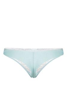 Marlies Dekkers String met bloemenkant - Blauw