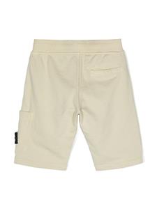 stoneislandjunior Stone Island Junior Jersey shorts met Compass-logopatch - Beige